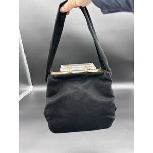 Koret Vintage Black Suede Evening Handbag